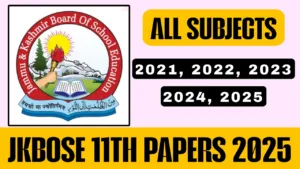 JKBOSE 11th Previous Year Papers