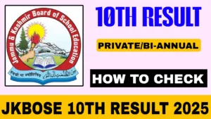 Jkbose 10th Result 2025