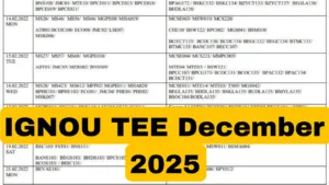 IGNOU TEE December 2025