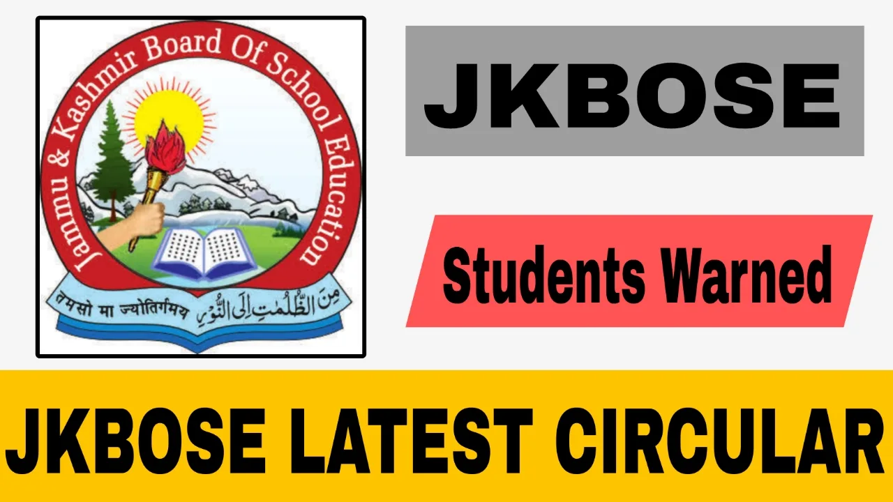 JKBOSE Latest Circular 2025