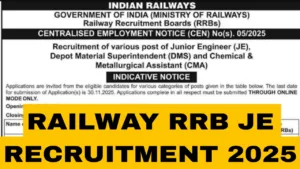 Railway RRB JE Recruitment 2025