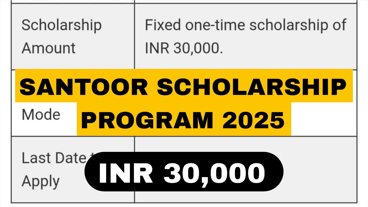 Santoor Scholarship Program 2025-26 > Apply for Rs 30,000 Scholarship