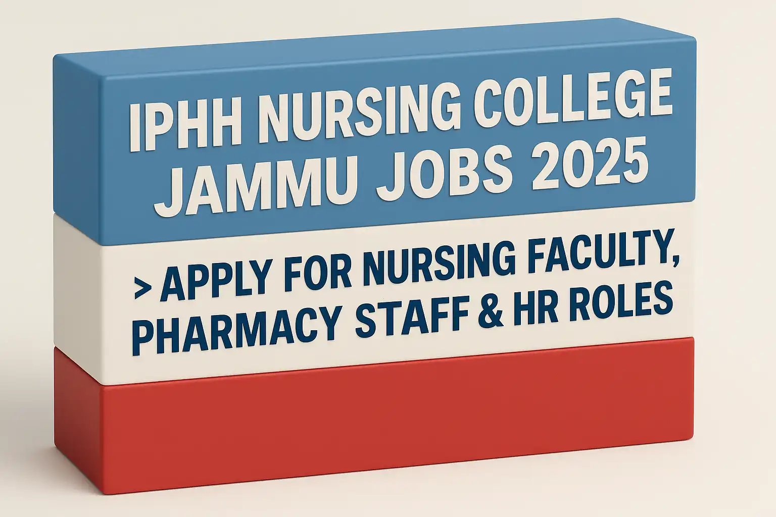 IPHH Nursing College Jammu Jobs 2025