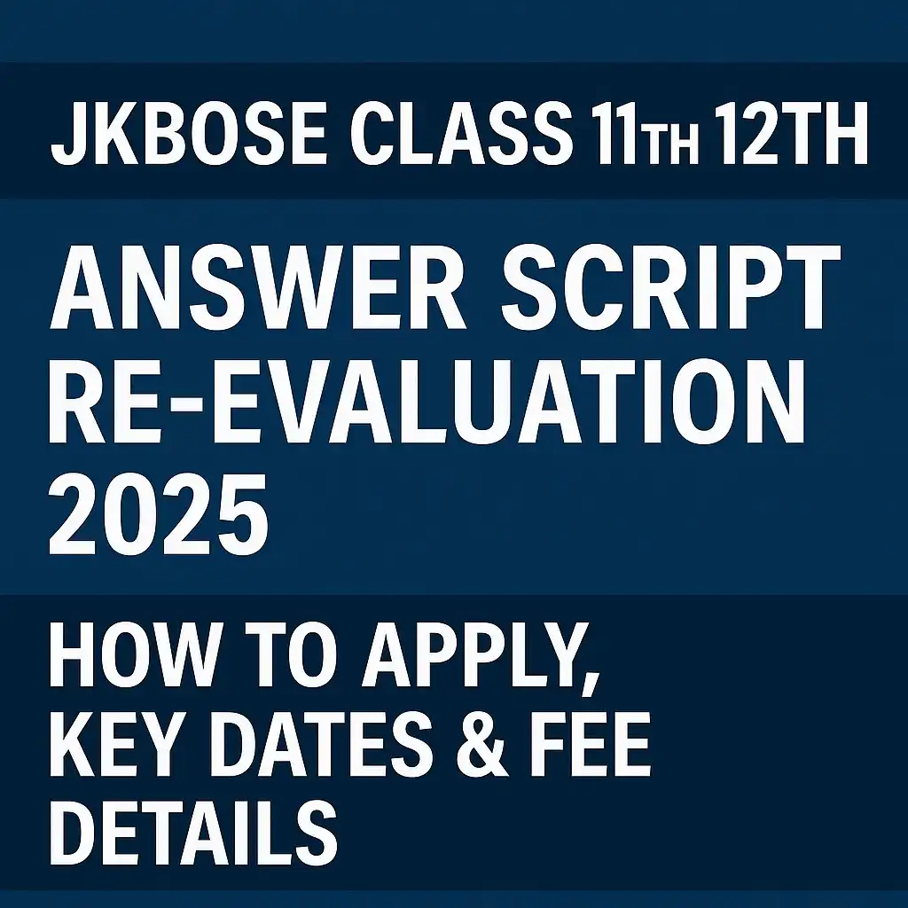 JKBOSE Class 11th & 12th Answer Script