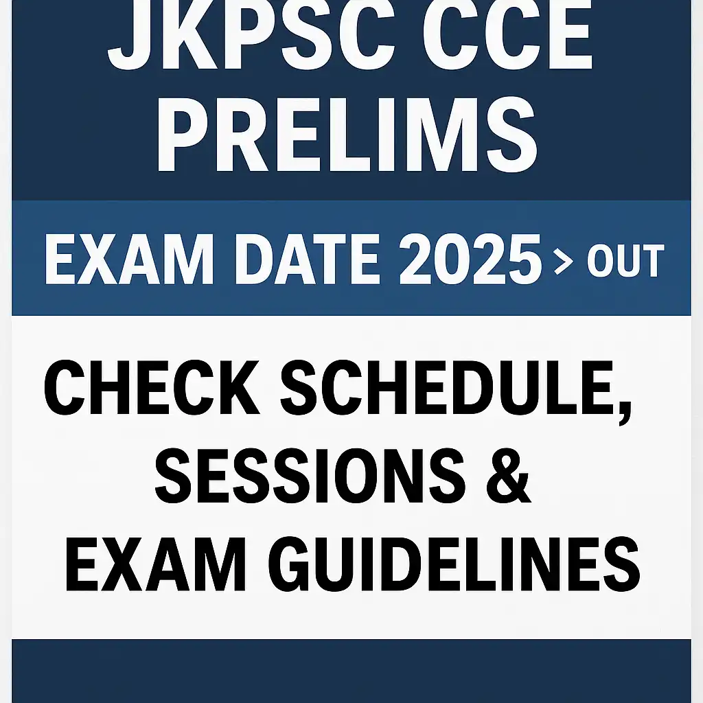 JKPSC CCE Prelims Exam Date 2025