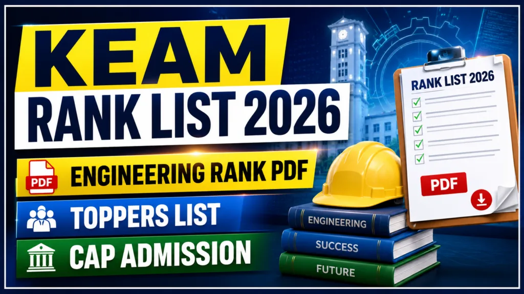 KEAM Rank List 2026, Engineering Rank PDF